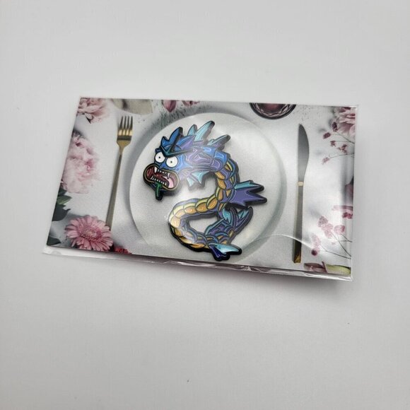 Rick & Morty × Pokémon Gyarados Brooch/Pin - Picture 5 of 7